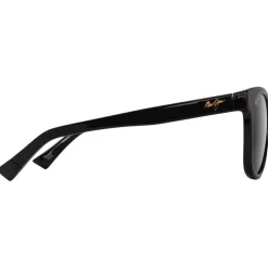 Lunettes Polarisées|Lunettes Femme<Maui Jim Lunettes de soleil Kiopa'a Noir Brillant Gris Neutre Minéral Superthin