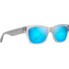 Hot Lunettes de soleil Valley Isle Gris Translucide Blue Hawaii Mineral Superthin Femme Lunettes Femme|Lunettes Polarisées