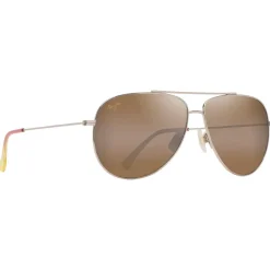 Lunettes Femme|Lunettes Polarisées<Maui Jim Lunettes de soleil Hauoli XL Doré Clair Bbrillant Orange Jaune Bronze HCL MauiPure