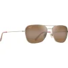 Online Lunettes de soleil Naauao Doré Clair Brillant Rouge Marron Bronze HCL MauiPure Femme Lunettes Polarisées|Lunettes Femme