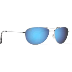 Lunettes Femme|Lunettes Polarisées<Maui Jim Lunettes de soleil Baby Beach Silver Blue Hawaii Mauipure