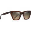 Lunettes Femme|Lunettes Polarisées<Maui Jim Lunettes de soleil Kini Kini Rootbeer Cristal Bronze Hcl Minéral Superthin