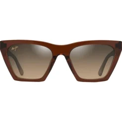 Lunettes Femme|Lunettes Polarisées<Maui Jim Lunettes de soleil Kini Kini Rootbeer Cristal Bronze Hcl Minéral Superthin