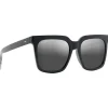 Clearance Lunettes de soleil Rooftops Noir Cristal Dual Mirror Argent Noir Mineral Superthin Femme Lunettes Femme|Lunettes Polarisées