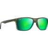 Lunettes Polarisées<Maui Jim Lunettes de soleil Onshore Olive Dégradé MauiGreen Minéral SuperThin