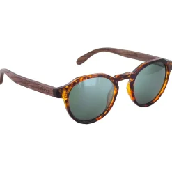 Discount Lunettes de soleil Green Wood Tortoise Wood Grey Polarized Femme Lunettes Femme|Lunettes Polarisées