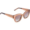 Lunettes Femme|Lunettes Polarisées<Moken Vision Lunettes de soleil Monroe Glitter Sand Grey Cat.3 Gradient Lens
