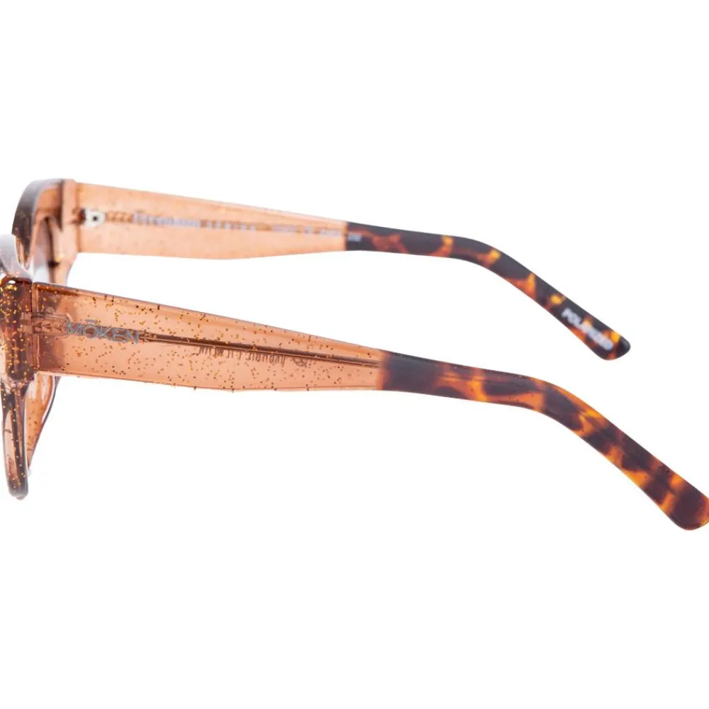 Lunettes Femme|Lunettes Polarisées<Moken Vision Lunettes de soleil Monroe Glitter Sand Grey Cat.3 Gradient Lens