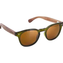 Lunettes de soleil Woody Kaki Wood Brown Polarized Femme Lunettes Femme|Lunettes Polarisées
