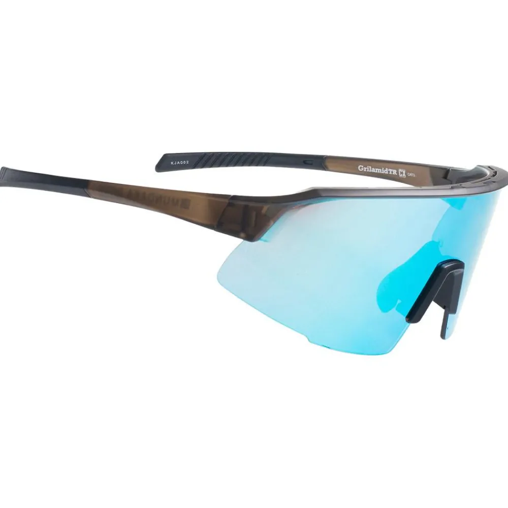 Lunettes de soleil Kjarr Dark Grey Translucide Smoke Cx Blue White Revo Femme Lunettes Femme