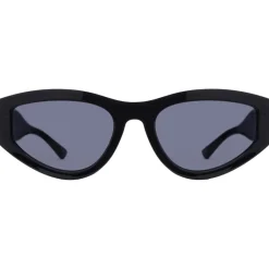 Discount Lunettes de soleil Teava Shiny Black Smoke Femme Lunettes Femme