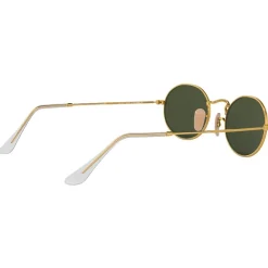 New Lunettes de soleil RB3547 Oval Metal Polished Gold Green G-15 Femme Lunettes Femme