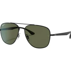 Lunettes Femme|Lunettes Polarisées<Ray Ban Lunettes de soleil RB3683 Polished Black Green G-15 Polar