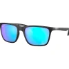 Lunettes Polarisées|Lunettes Femme<Ray Ban Lunettes de soleil RB4385 Matte Black Chromance Polar Green Blue