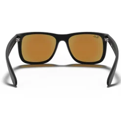 Sale Lunettes de soleil RB4165 Justin Color Mix Matte Rubber Black Mirror Blue Femme Lunettes Femme|Lunettes Femme
