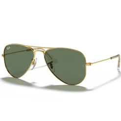 Lunettes Enfant<Ray Ban Lunettes de soleil Aviator Kids Polished Arista Gold Dark Green