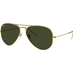 Online Lunettes de soleil RB3025 Aviator Classic Polished Gold Green G-15 Femme Lunettes Femme|Lunettes Femme