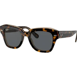 Outlet Lunettes de soleil RB2186 State Street Polished Havana Brown Transparent Dark Grey Femme Lunettes Femme|Lunettes Polarisées