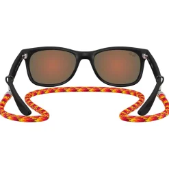 Lunettes Enfant<Ray Ban Lunettes de soleil New Wayfarer Kids Polished Rubber Black Brown Orange Mirror