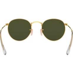 Hot Lunettes de soleil RB3447 Round Metal Polished Gold Green G-15 Femme Lunettes Femme