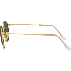 Hot Lunettes de soleil RB3447 Round Metal Polished Gold Green G-15 Femme Lunettes Femme