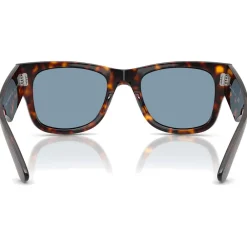 Best Lunettes de soleil RB0840S Mega Wayfarer Polished Havana Blue Femme Lunettes Femme