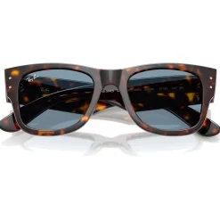 Best Lunettes de soleil RB0840S Mega Wayfarer Polished Havana Blue Femme Lunettes Femme