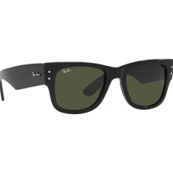 Lunettes Femme<Ray Ban Lunettes de soleil RB0840S Mega Wayfarer Polished Black Green G-15
