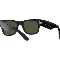 Lunettes Femme<Ray Ban Lunettes de soleil RB0840S Mega Wayfarer Polished Black Green G-15
