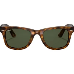 Sale Lunettes de soleil RB4340 Wayfarer Ease Polished Light Havana Green G-15 Femme Lunettes Femme|Lunettes Homme