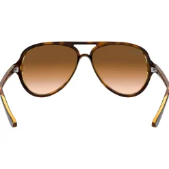 Outlet Lunettes de soleil RB4125 Cats 5000 Classic Polished Light Havana Gradient Light Brown Femme Lunettes Femme