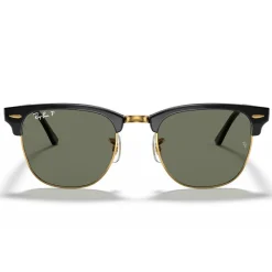 Hot Lunettes de soleil RB3016 Clubmaster Classic Polished Black Gold Green G-15 Polar Femme Lunettes Femme|Lunettes Polarisées