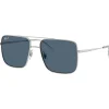 Outlet Lunettes de soleil RB3758 Ari Polished Silver Polar Blue Femme Lunettes Femme|Lunettes Polarisées