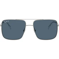 Outlet Lunettes de soleil RB3758 Ari Polished Silver Polar Blue Femme Lunettes Femme|Lunettes Polarisées