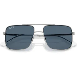 Outlet Lunettes de soleil RB3758 Ari Polished Silver Polar Blue Femme Lunettes Femme|Lunettes Polarisées