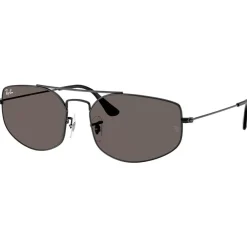 Lunettes Femme<Ray Ban Lunettes de soleil RB3845 Explorer V Polished Black Dark Grey
