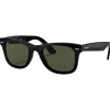 Lunettes Femme<Ray Ban Lunettes de soleil RB4340 Wayfarer Ease Polished Black Green G-15