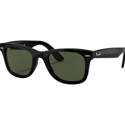 Lunettes Femme<Ray Ban Lunettes de soleil RB4340 Wayfarer Ease Polished Black Green G-15