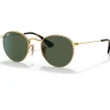 Lunettes Enfant<Ray Ban Lunettes de soleil Round Kids Polished Arista Gold Dark Green