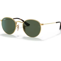 Lunettes Enfant<Ray Ban Lunettes de soleil Round Kids Polished Arista Gold Dark Green