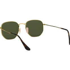 Best Lunettes de soleil RB3548N Hexagonal Flat Polished Gold Polar Green Femme Lunettes Polarisées|Lunettes Femme
