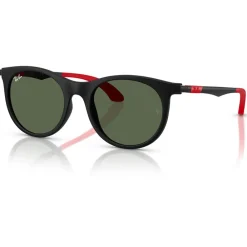 Sale Lunettes de soleil RB9082S Kids Mat Black Dark Green Enfant Lunettes Enfant