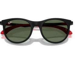 Sale Lunettes de soleil RB9082S Kids Mat Black Dark Green Enfant Lunettes Enfant