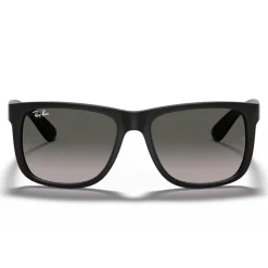 Clearance Lunettes de soleil RB4165 Justin Classic Matte Rubber Black Dark Grey Gradient Femme Lunettes Femme