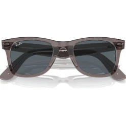Lunettes Femme<Ray Ban Lunettes de soleil RB2140 Original Wayfarer Classic Polished Grey Transparent Blue