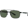 Discount Lunettes de soleil RB3701 Polished Black Green G-15 Femme Lunettes Femme|Lunettes Polarisées
