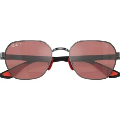 Hot Lunettes de soleil RB3794M Scuderia Ferrari Collection Polished Gunmetal Chromance Violet Silver Polar Femme Lunettes Femme|Lunettes Polarisées