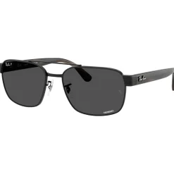 Lunettes Femme|Lunettes Polarisées<Ray Ban Lunettes de soleil RB3751CH Polished Black Chromance Dark Grey Polar