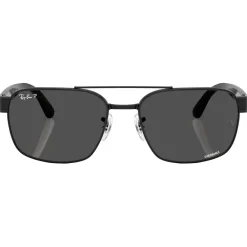Lunettes Femme|Lunettes Polarisées<Ray Ban Lunettes de soleil RB3751CH Polished Black Chromance Dark Grey Polar