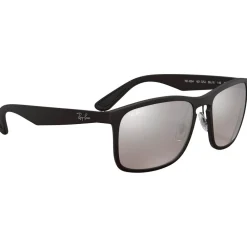 Lunettes Polarisées|Lunettes Femme<Ray Ban Lunettes de soleil RB4264 Matte Black Chromance Silver Polar